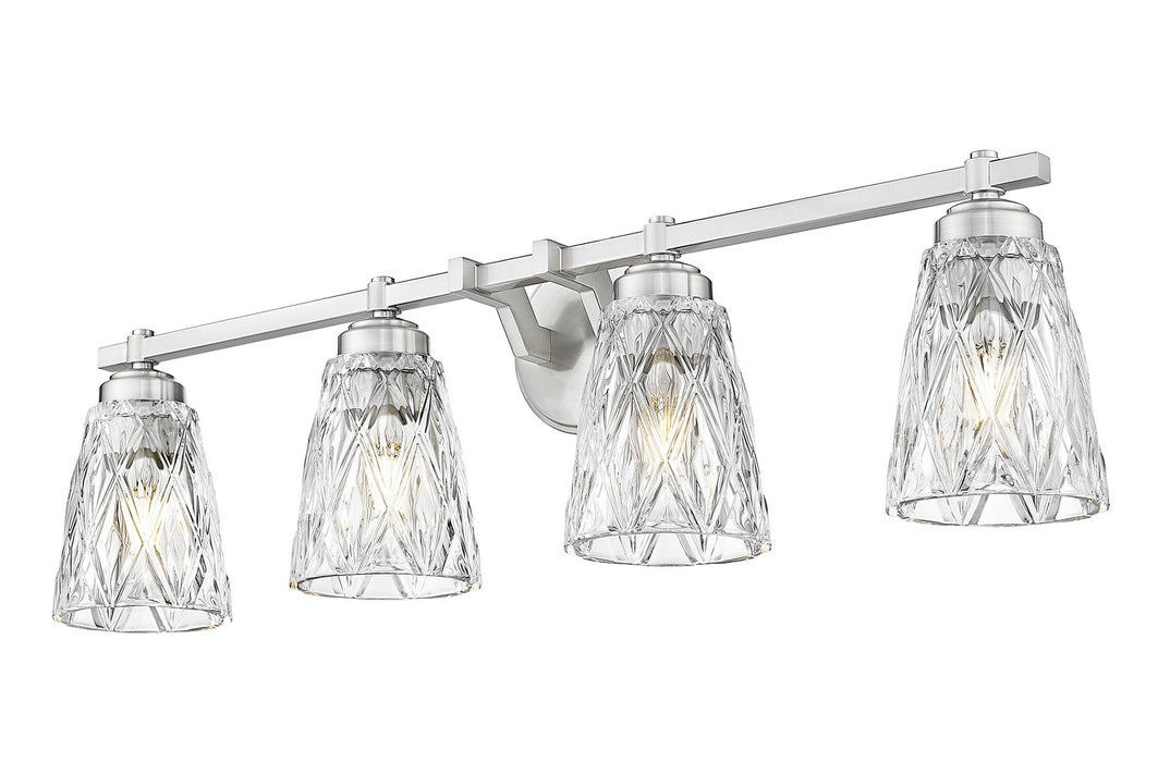Z-Lite - 1960-4V-BN - Four Light Vanity - Andree - Brushed Nickel
