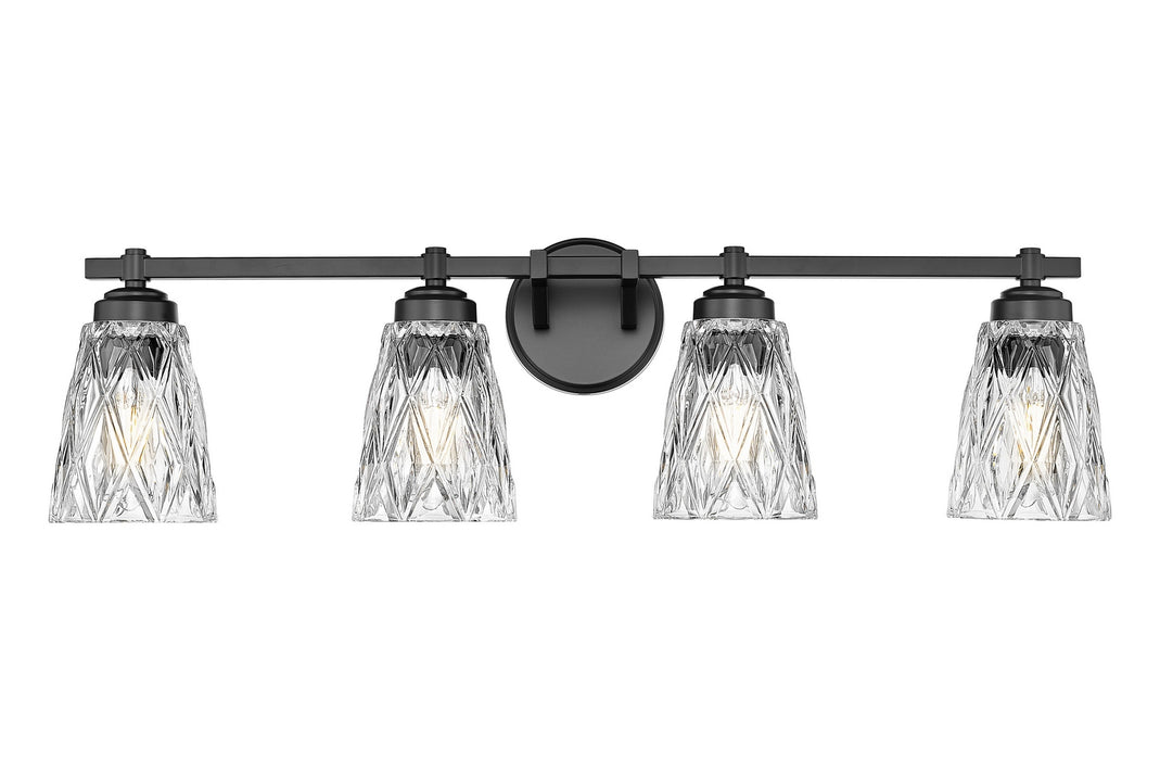 Z-Lite - 1960-4V-MB - Four Light Vanity - Andree - Matte Black