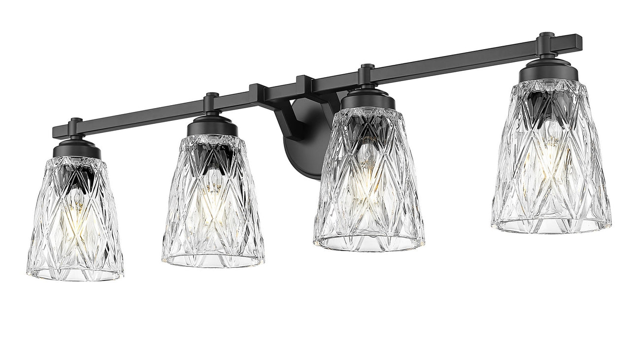 Z-Lite - 1960-4V-MB - Four Light Vanity - Andree - Matte Black