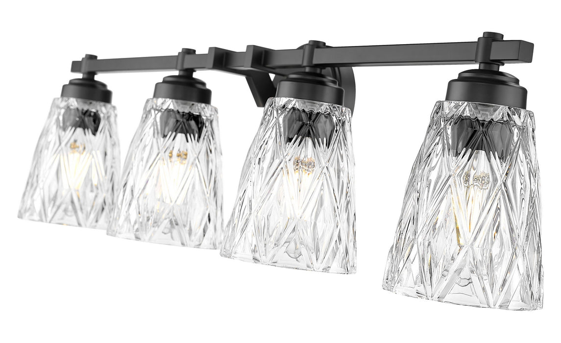 Z-Lite - 1960-4V-MB - Four Light Vanity - Andree - Matte Black