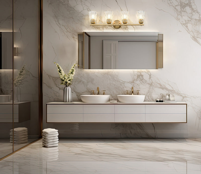 Z-Lite - 1960-4V-MGLD - Four Light Vanity - Andree - Modern Gold