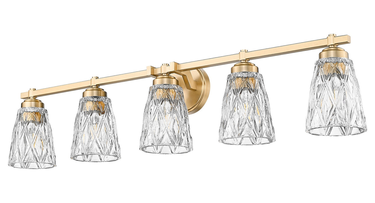 Z-Lite - 1960-5V-MGLD - Five Light Vanity - Andree - Modern Gold