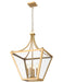 Z-Lite - 1961-4C-RB - Four Light Chandelier - Montalcino - Rubbed Brass