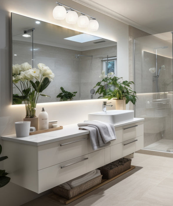 Z-Lite - 1963-4V-CH - Four Light Vanity - Colette - Chrome