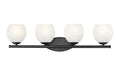 Z-Lite - 1963-4V-MB - Four Light Vanity - Colette - Matte Black