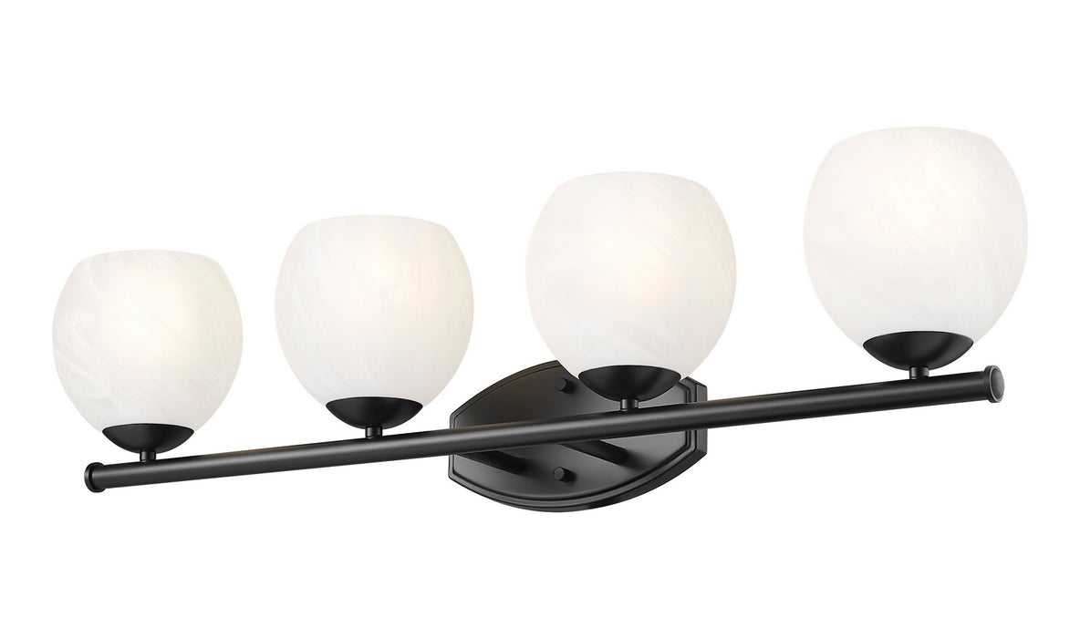Z-Lite - 1963-4V-MB - Four Light Vanity - Colette - Matte Black
