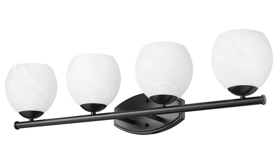 Z-Lite - 1963-4V-MB - Four Light Vanity - Colette - Matte Black