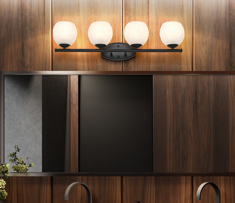 Z-Lite - 1963-4V-MB - Four Light Vanity - Colette - Matte Black