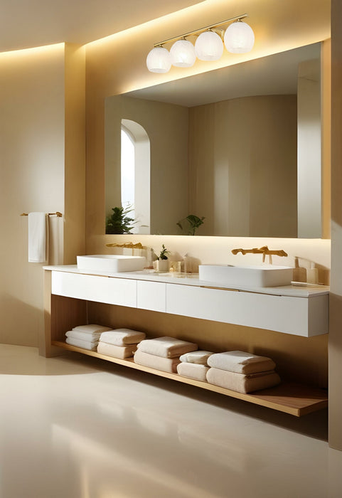 Z-Lite - 1963-4V-MGLD - Four Light Vanity - Colette - Modern Gold