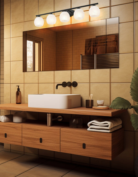 Z-Lite - 1963-5V-MB - Five Light Vanity - Colette - Matte Black