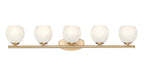 Z-Lite - 1963-5V-MGLD - Five Light Vanity - Colette - Modern Gold