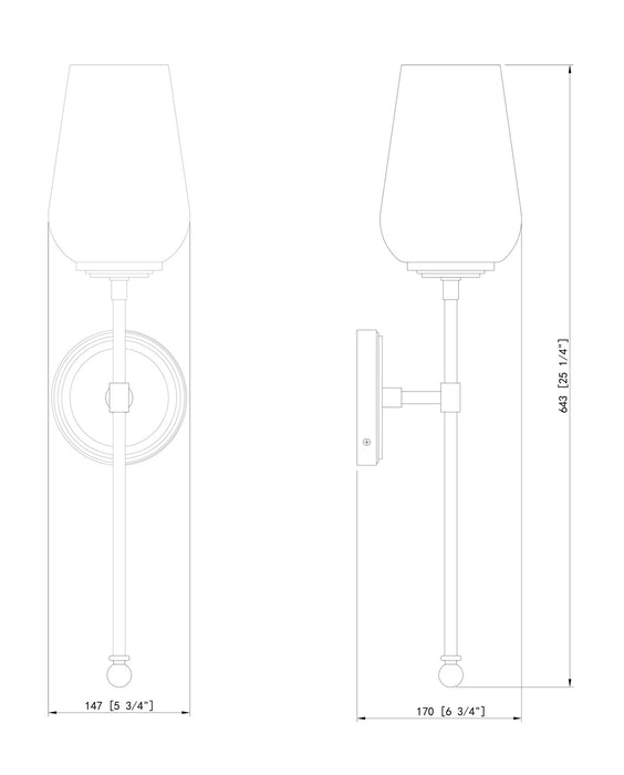 Z-Lite - 2012-1S-MB - One Light Wall Sconce - Dominique - Matte Black