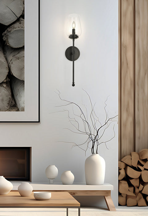 Z-Lite - 2012-1S-MB - One Light Wall Sconce - Dominique - Matte Black