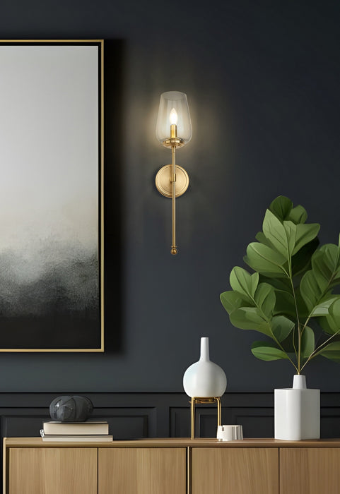 Z-Lite - 2012-1S-MGLD - One Light Wall Sconce - Dominique - Modern Gold