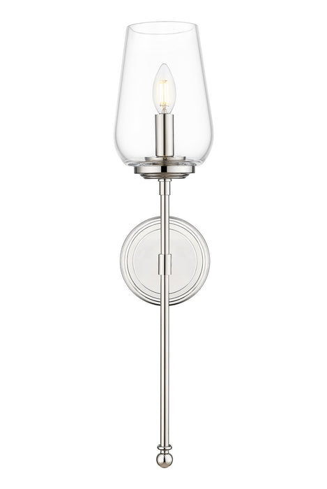 Z-Lite - 2012-1S-PN - One Light Wall Sconce - Dominique - Polished Nickel