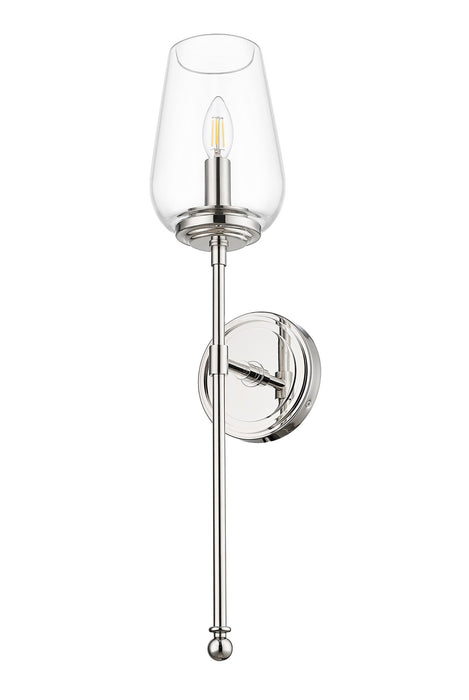 Z-Lite - 2012-1S-PN - One Light Wall Sconce - Dominique - Polished Nickel
