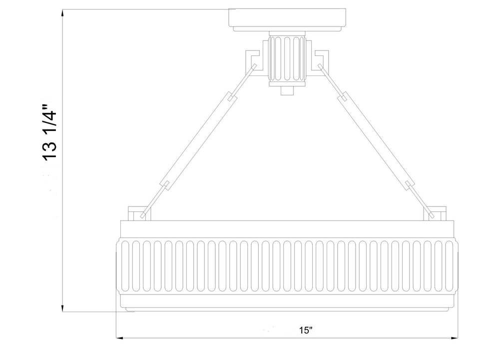Z-Lite - 3046SF15-SN-LED - LED Semi Flush Mount - Quinn - Satin Nickel
