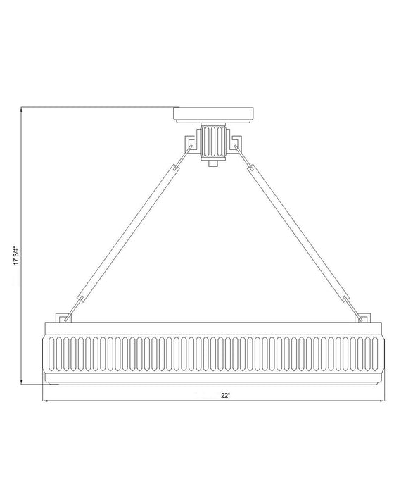 Z-Lite - 3046SF22-MGLD-LED - LED Semi Flush Mount - Quinn - Modern Gold