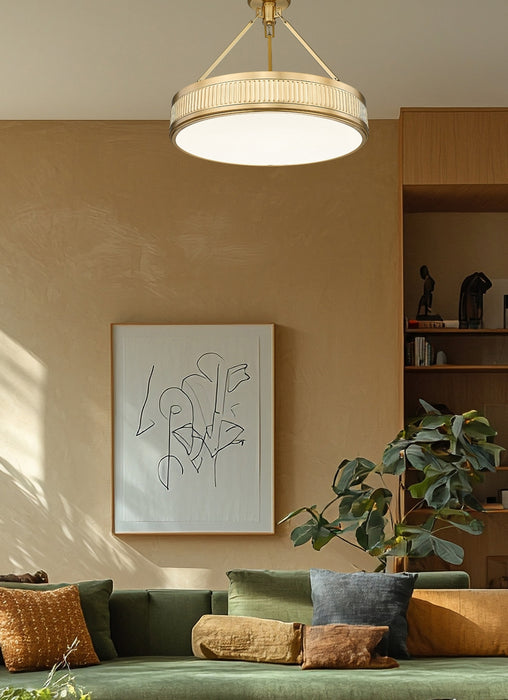 Z-Lite - 3046SF22-MGLD-LED - LED Semi Flush Mount - Quinn - Modern Gold