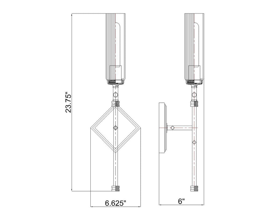 Z-Lite - 3047-1S-MGLD - One Light Wall Sconce - Esme - Modern Gold