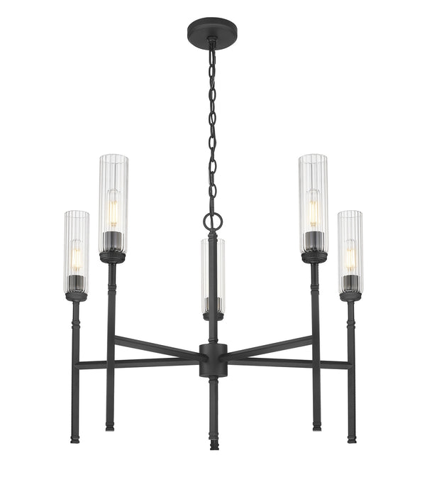 Z-Lite - 3047-5MB - Five Light Chandelier - Esme - Matte Black