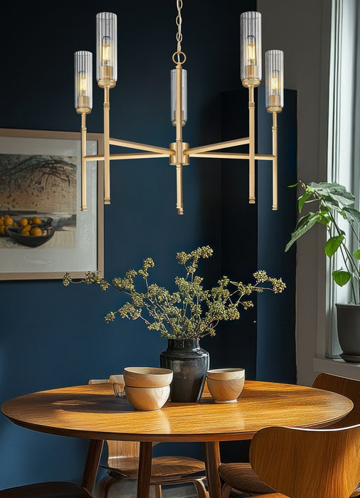 Z-Lite - 3047-5MGLD - Five Light Chandelier - Esme - Modern Gold