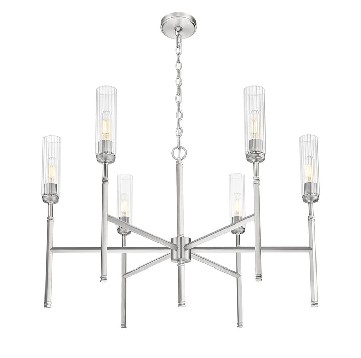 Z-Lite - 3047-6BN - Six Light Chandelier - Esme - Brushed Nickel