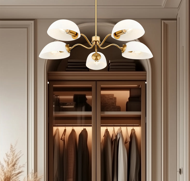 Z-Lite - 3048-5MGLD - Five Light Chandelier - Breton - Modern Gold