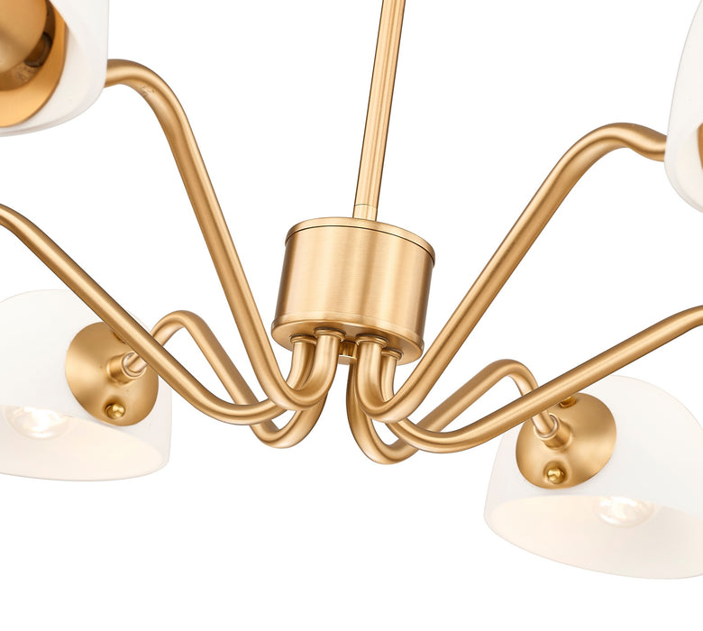 Z-Lite - 3048-6MGLD - Six Light Chandelier - Breton - Modern Gold