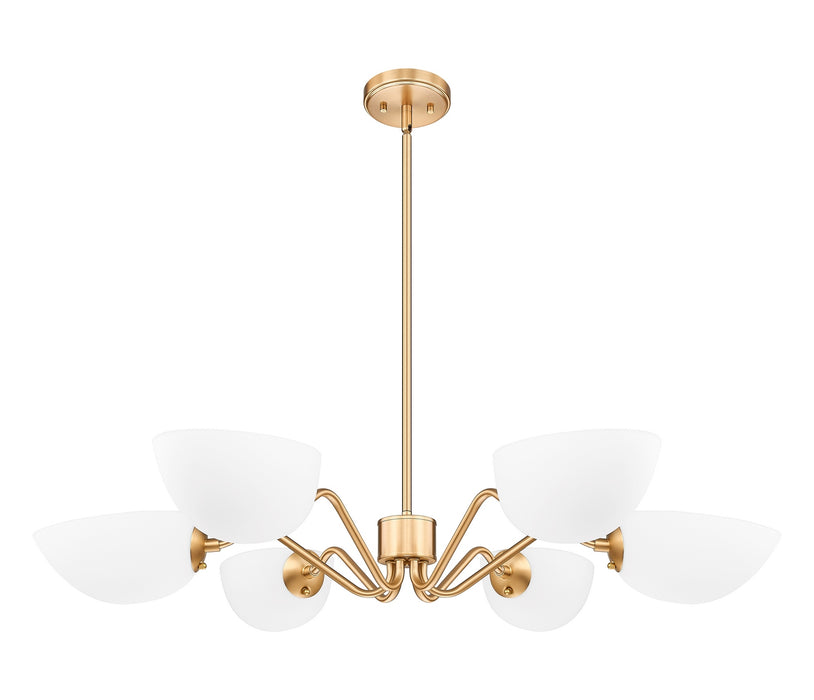 Z-Lite - 3048-6MGLD - Six Light Chandelier - Breton - Modern Gold