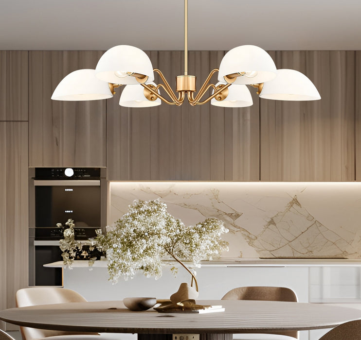 Z-Lite - 3048-6MGLD - Six Light Chandelier - Breton - Modern Gold