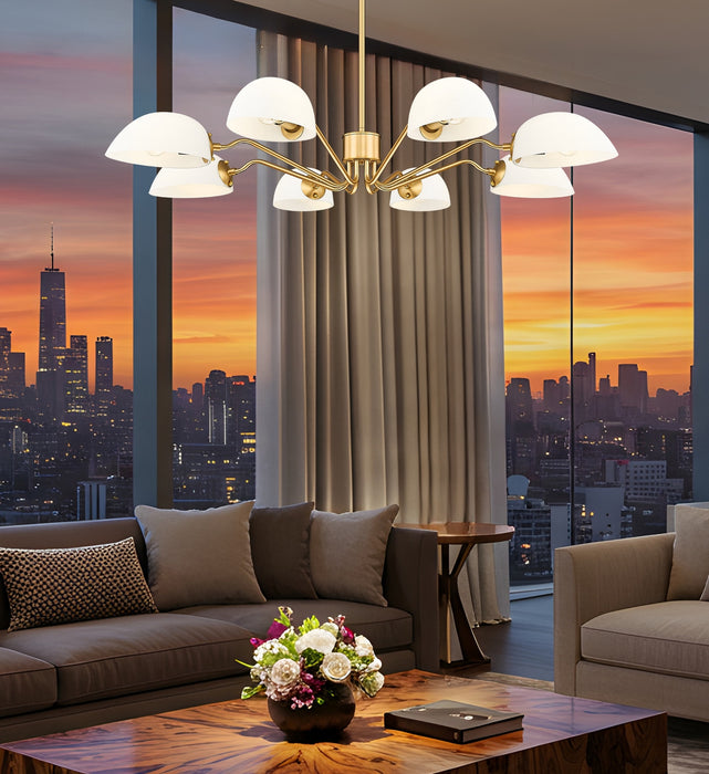Z-Lite - 3048-8MGLD - Eight Light Chandelier - Breton - Modern Gold