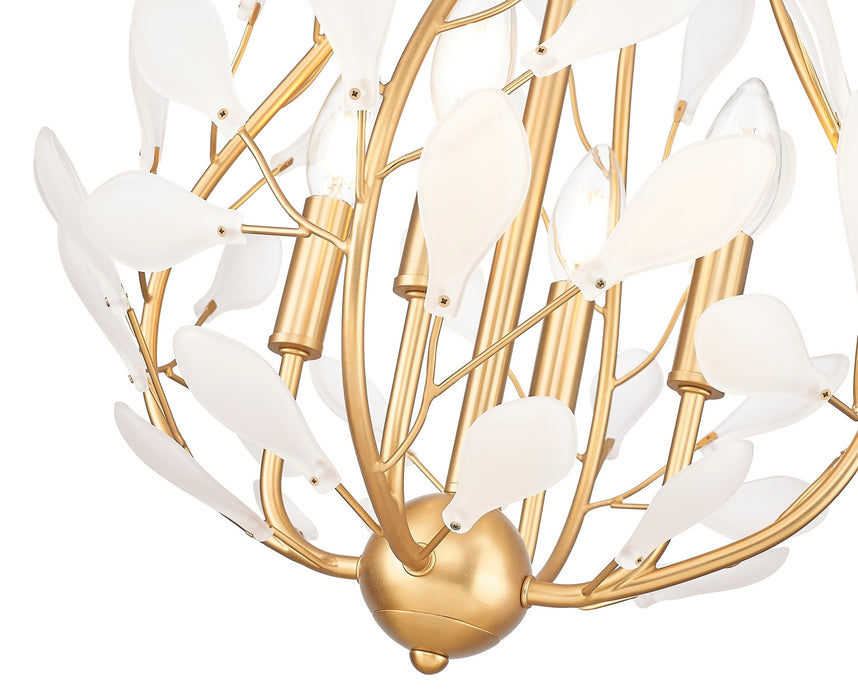 Z-Lite - 353-18MGLD - Four Light Chandelier - Claudine - Modern Gold