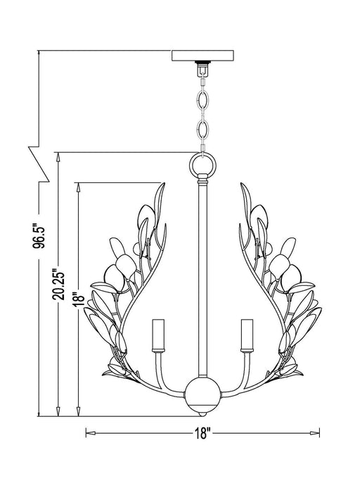 Z-Lite - 353-18MGLD - Four Light Chandelier - Claudine - Modern Gold