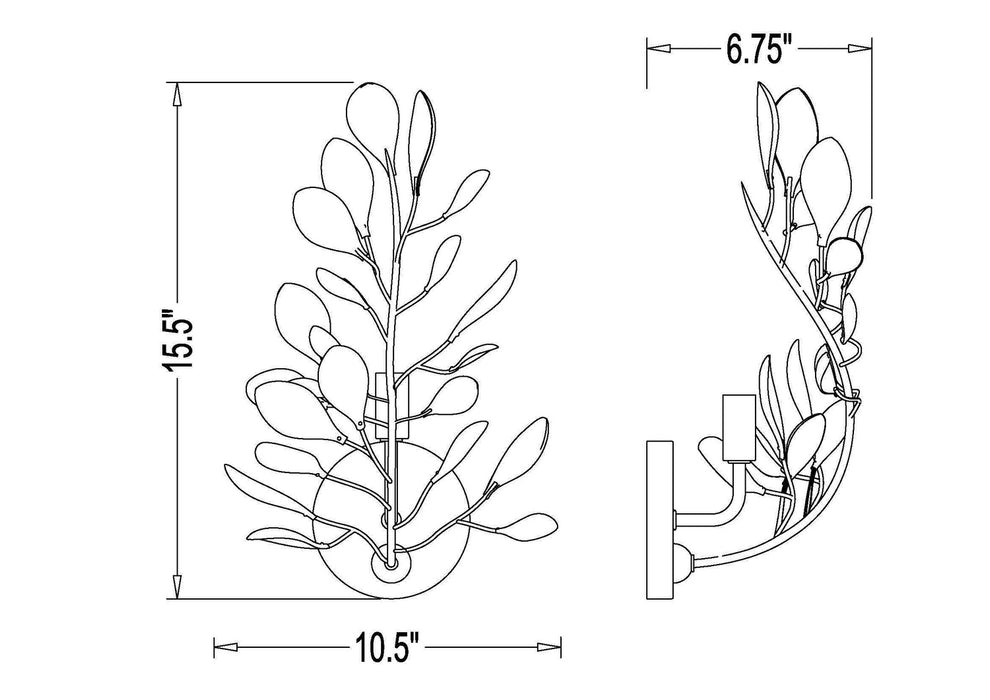 Z-Lite - 353-1S-MGLD - One Light Wall Sconce - Claudine - Modern Gold