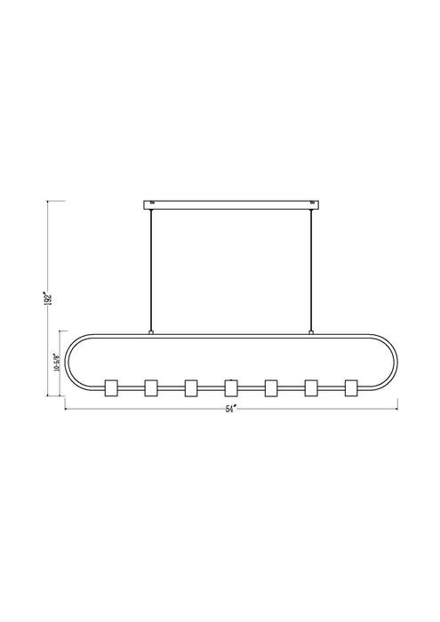 Z-Lite - 4101-54L-MB-LED - LED Linear Chandelier - Saros - Matte Black