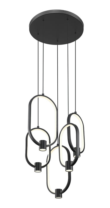 Z-Lite - 4101-5MB-LED - LED Chandelier - Saros - Matte Black