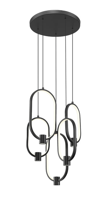 Z-Lite - 4101-5MB-LED - LED Chandelier - Saros - Matte Black