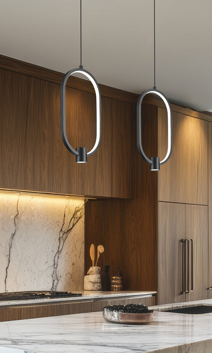 Z-Lite - 4101-8MB-LED - LED Pendant - Saros - Matte Black