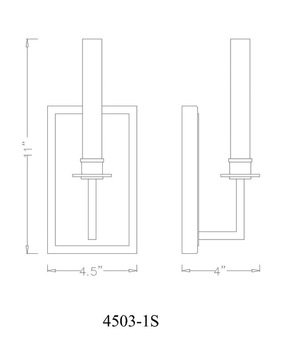 Z-Lite - 4503-1S-MB - Two Light Wall Sconce - Orson - Matte Black