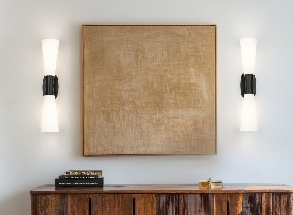 Z-Lite - 4504-2SL-MB - Two Light Wall Sconce - Emrys - Matte Black