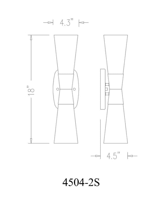 Z-Lite - 4504-2S-MGLD - Two Light Wall Sconce - Emrys - Modern Gold