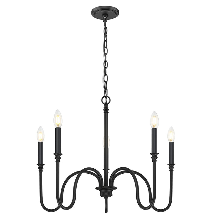Z-Lite - 4505-5MB - Five Light Chandelier - Jisele - Matte Black