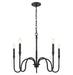 Z-Lite - 4505-5MB - Five Light Chandelier - Jisele - Matte Black
