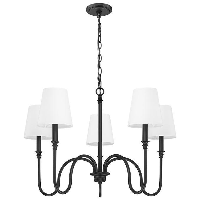 Z-Lite - 4505-5MB - Five Light Chandelier - Jisele - Matte Black