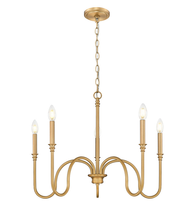 Z-Lite - 4505-5RB - Five Light Chandelier - Jisele - Rubbed Brass