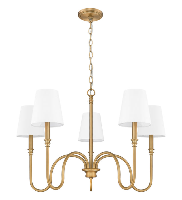Z-Lite - 4505-5RB - Five Light Chandelier - Jisele - Rubbed Brass