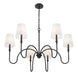 Z-Lite - 4505-6MB - Six Light Chandelier - Jisele - Matte Black