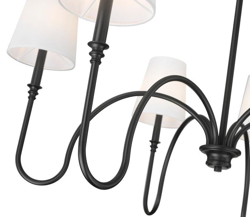 Z-Lite - 4505-6MB - Six Light Chandelier - Jisele - Matte Black