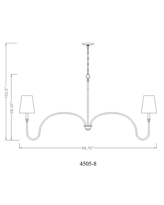 Z-Lite - 4505-8MB - Eight Light Chandelier - Jisele - Matte Black